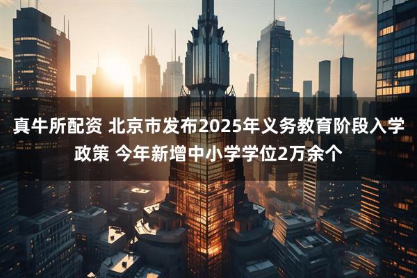 真牛所配资 北京市发布2025年义务教育阶段入学政策 今年新增中小学学位2万余个